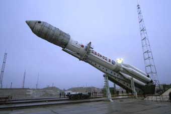 Proton M Startvorbereitung; Credit: Kosmonautika