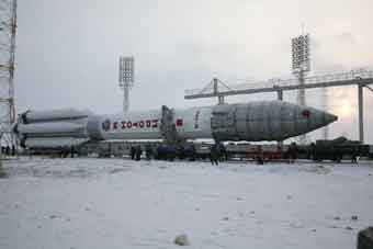 Proton Transport zum Launch Pad; Credit: Tsenki