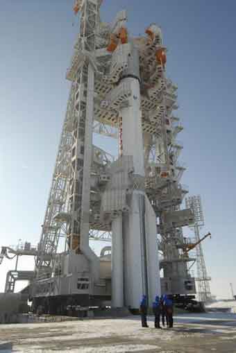 Proton M vor dem Start; Credit: Federalspace