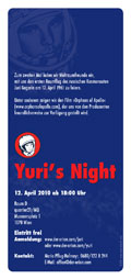 Flyer Yuri's Night; www.meta-physik.com