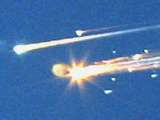 Spaceshuttle Columbia vergl�ht bei der R�ckkehr zur Erde; Credit: NASA