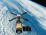 Die Raumstation Skylab im Orbit; Credit: NASA