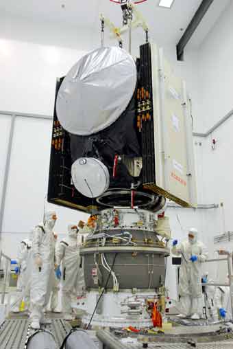 Dawn wird auf PAM 48B Oberstufe montiert; Credit: NASA