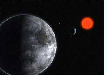 Planetensystem bei Gliese 581; Credit: ESO