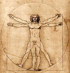 Leonardo da Vinci; nach Vitruvius