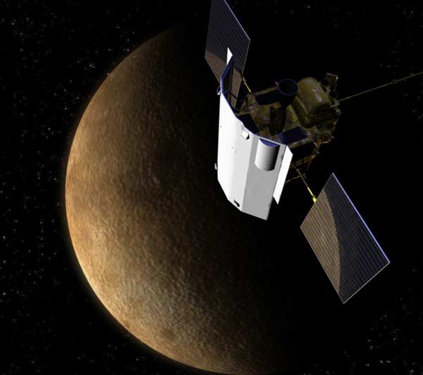 Messenger im Merkur-Orbit Messenger im Merkur-Orbit CR NASA